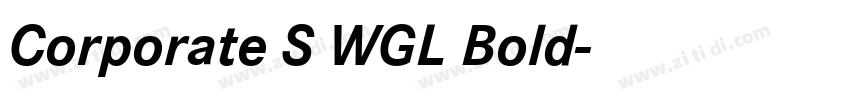 Corporate S WGL Bold字体转换